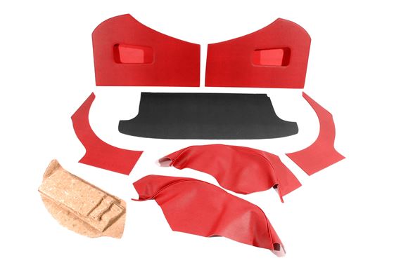 Triumph TR3 Interior Trim Kit - Red with Red Piping - RW3167RED